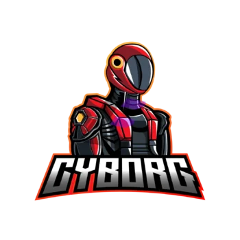 Lone cyborg mascot Logo