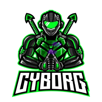 Ninja Cyborg Mascot Logo