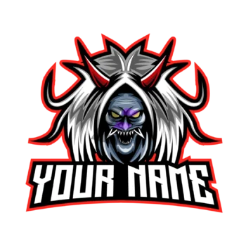 cursed demon mascot Logo